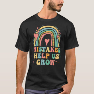 Groovy Growth Mindset Positive Retro Teachers Back T-Shirt