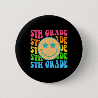 Groovy Growth Mindset Positive Retro Teachers Byck 6 Cm Round Badge