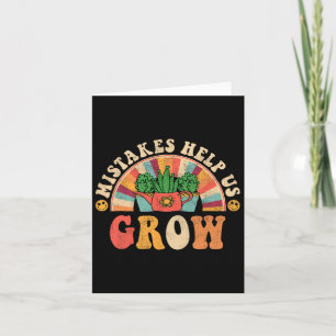 Groovy Growth Mindset Positive Retro Teachers Byck Card
