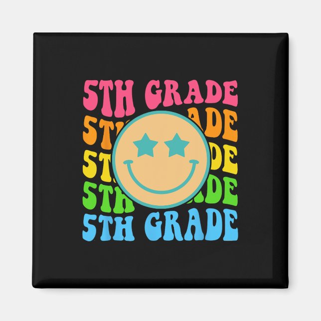Groovy Growth Mindset Positive Retro Teachers Byck Magnet (Front)