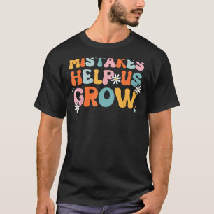Groovy Growth Positive Retro Teachers Back To Scho T-Shirt