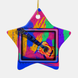 GROOVY GUITAR CERAMIC TREE DECORATION