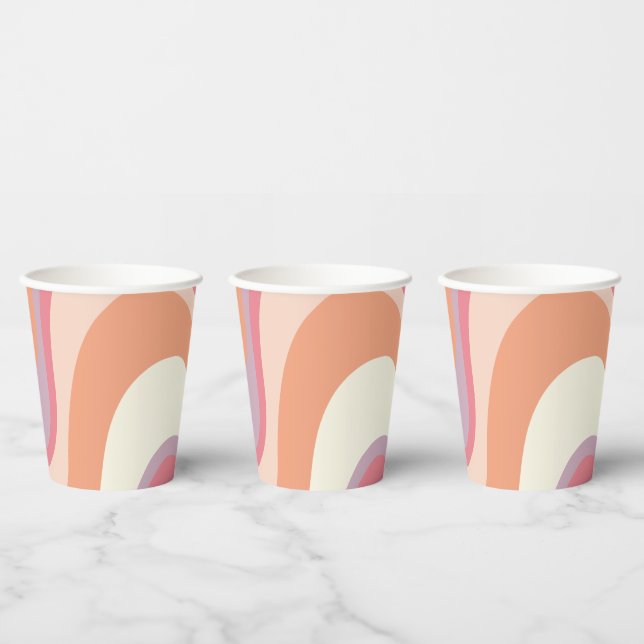 groovy Halloween Birthday Paper Cups (Multi)