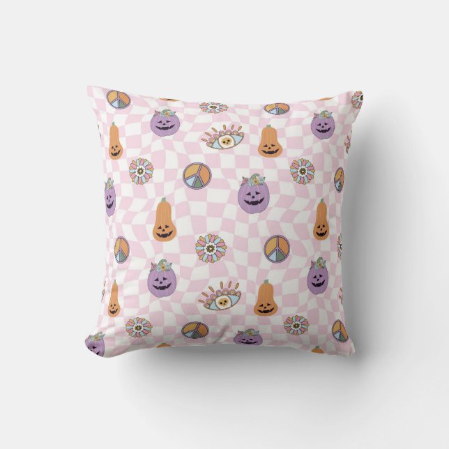 Groovy Halloween Collage Cushion (Front)