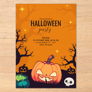 Groovy Halloween Party Invitat - Customizable Acrylic Invitations