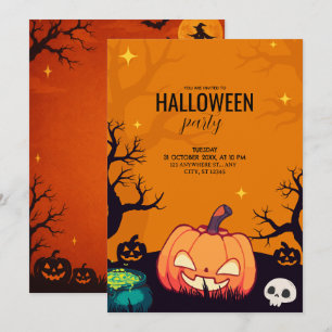 Groovy Halloween Party Invitat - Customizable Invitation