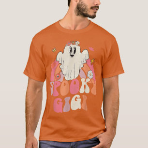 Groovy Halloween Rainbow Cute Ghost Spooky Gigi T-Shirt