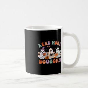 Groovy Halloween Read More Books Floral Ghost Boo Coffee Mug