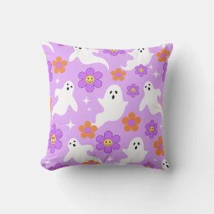 Groovy Halloween Retro Spooky Design Cushion