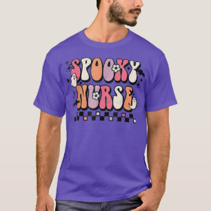 Groovy Halloween Spooky School Nurse Halloween Cos T-Shirt