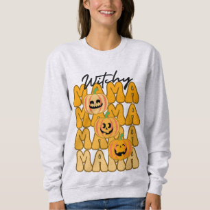 Groovy Halloween Witchy Mama funny halloween Sweatshirt