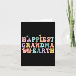 Groovy Happiest Grandma On Earth  Card