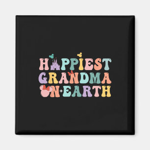 Groovy Happiest Grandma On Earth  Magnet