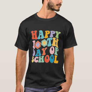 Groovy Happy 100th Day of School Cute Students Kid T-Shirt