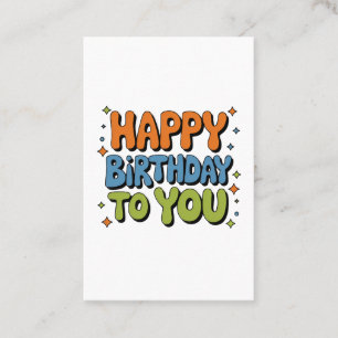 Groovy Happy Birthday Business Card
