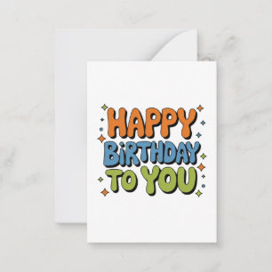 Groovy Happy Birthday Card