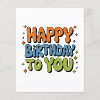 Groovy Happy Birthday Flyer