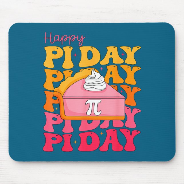 Groovy happy day spiral math teacher day lover  mouse pad (Front)