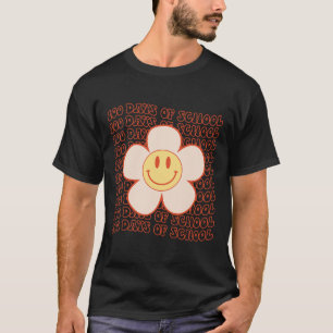 Groovy Happy Face 100 Days Of School Cute 100th Da T-Shirt