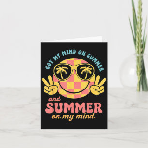 Groovy Happy Face Summer Vibes Got Mind On Summer Card