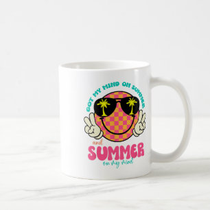 Groovy Happy Face Summer Vibes Got My Mind On Summ Coffee Mug