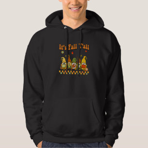 Groovy Happy Fall Y'all Gnome Pumpkin Autumn Thank Hoodie