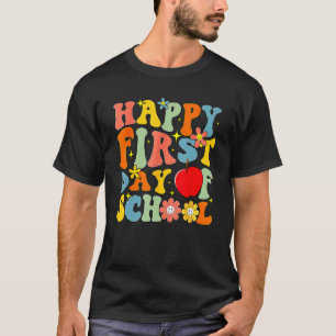 Groovy Happy First Day Of School Back To School Te T-Shirt