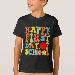 Groovy Happy First Day Of School Back To School Te T-Shirt