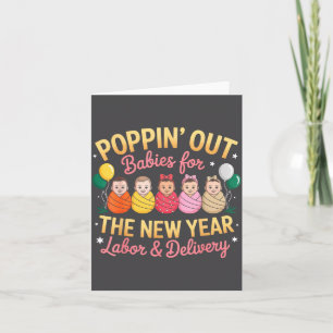 Groovy Happy New Year Labor And Delivery L&d N Card