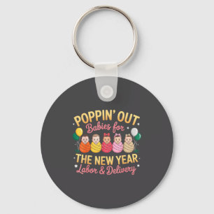 Groovy Happy New Year Labor And Delivery L&amp;d N Key Ring