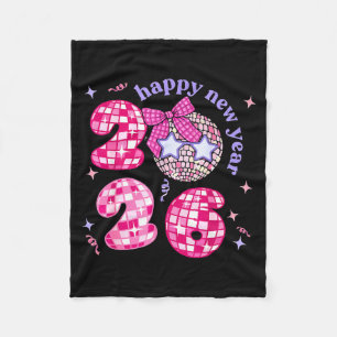 Groovy Happy New Year Party 2026 Girls Kids Toddle Fleece Blanket