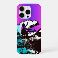 Groovy Hawaiian Surfer 1960s Retro Graphic Violet