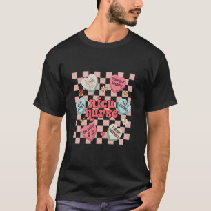 Groovy Heart Candy NICU Nurse Valentines Day Long  T-Shirt