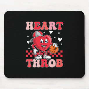 Groovy Heart Throb Valentines Day Sketll Toddler B Mouse Pad