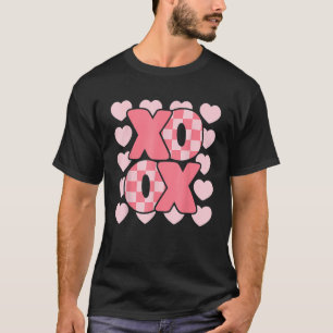 Groovy Heart Valentine's Day For Couple Xoxo Valen T-Shirt