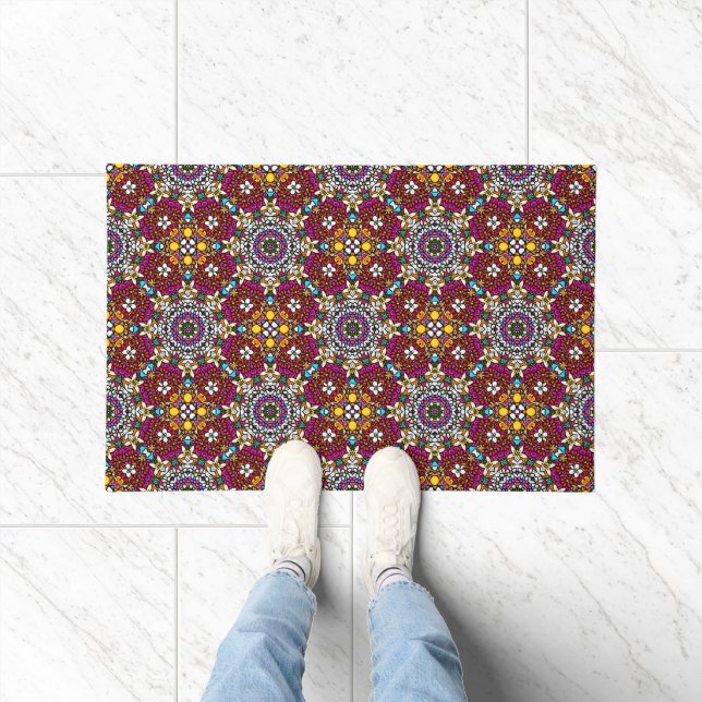 Groovy Heavenly Flower Power  Doormat (Indoor)