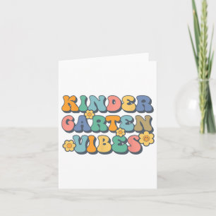 Groovy Hello Kindergarten Vibes Retro Teacher Ck T Card
