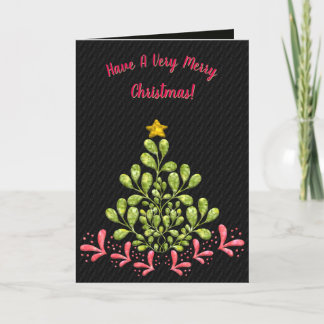 Groovy Herb-y Christmas Personalised Holiday Card