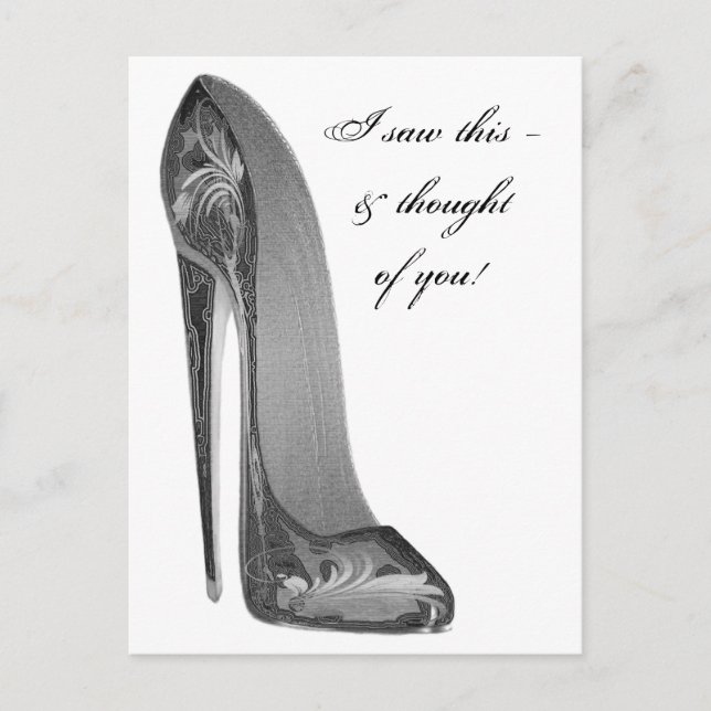Groovy High Heel Stiletto Shoe Art Gifts Postcard (Front)
