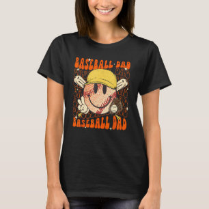 Groovy Hippie Baseball Dad Father's Day Softball G T-Shirt