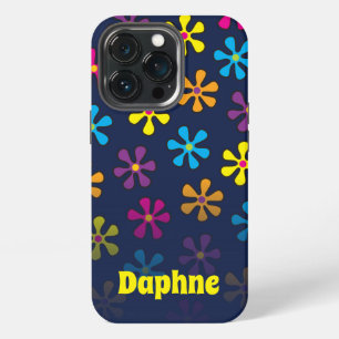 Groovy Hippie Flower Custom Name iPhone 13 Pro Case