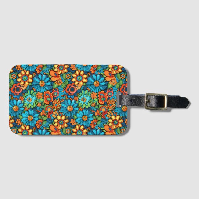 Groovy Hippie Luggage Tag (Front Horizontal)