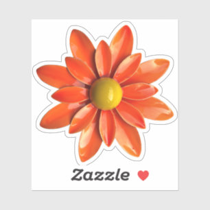 Groovy Hippie Orange Daisy Flower Wedding Decor