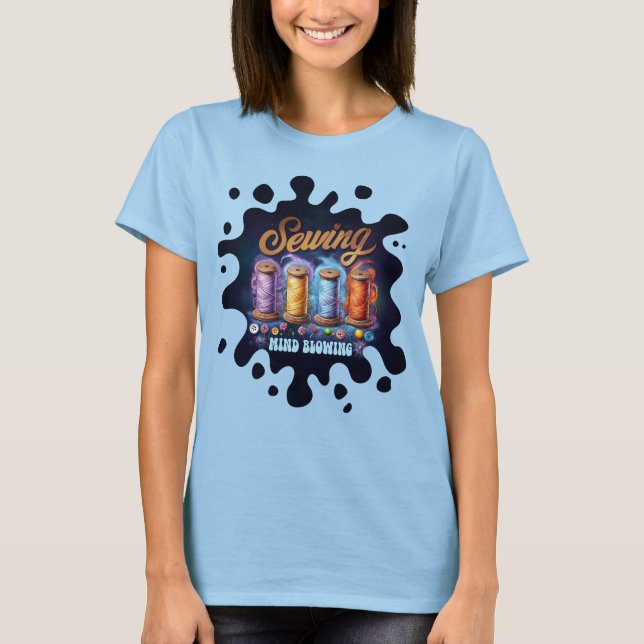 Groovy hippie sewing notions quilter seamstress T-Shirt (Front)