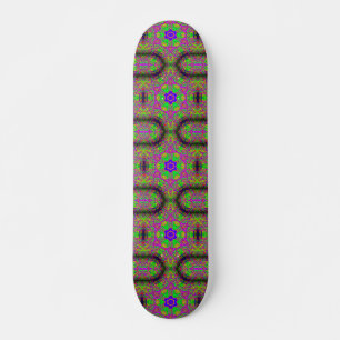groovy hippie-styled flower/stars skateboard