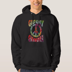 Groovy Hippie Tie Dye Vintage Peace Sign Groovy Gr Hoodie