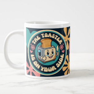 Groovy hippie toaster thumbs up optimism large coffee mug
