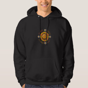 Groovy Hippy Teacher Be Kind Teach And Love Inspir Hoodie