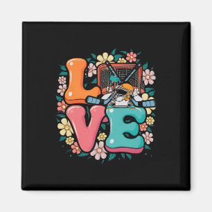 Groovy Hockey Love Ice Hockey Lover Helmet Stick G Magnet