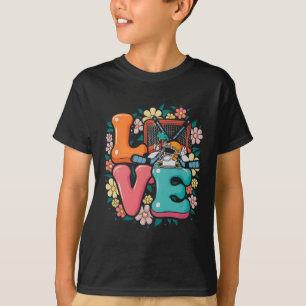 Groovy Hockey Love Ice Hockey Lover Helmet Stick G T-Shirt